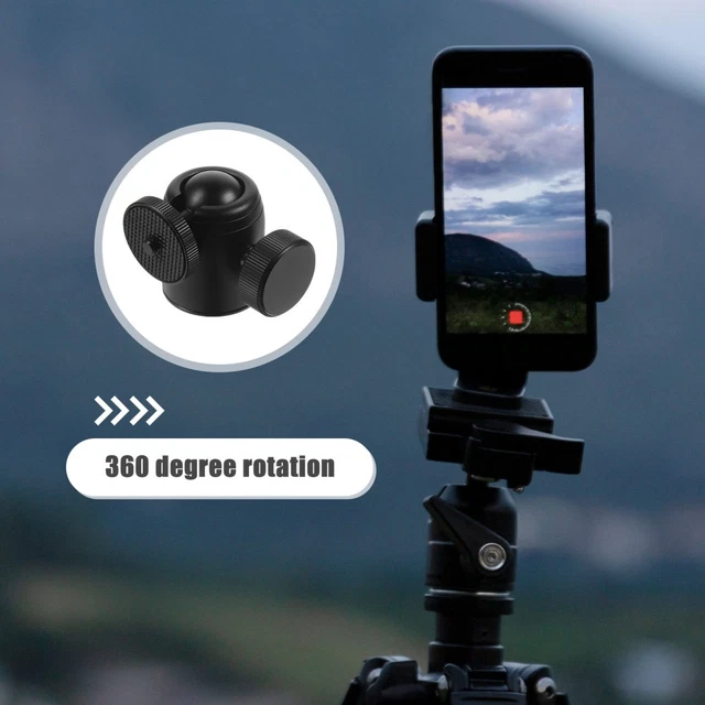 COMPACT BLACK TRIPOD Mount Adapter with Easy for Photography $78.68 ...