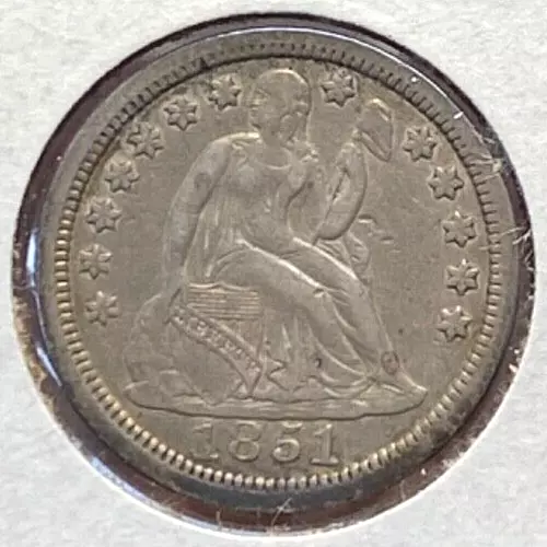 1851 Seated Liberty Dime- Extremely Fine Condition