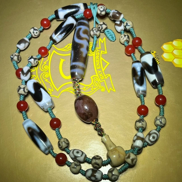 Tibetan Nepalese Himalayan Ancient agate Old Dzi Talisman weather Beads Amulet