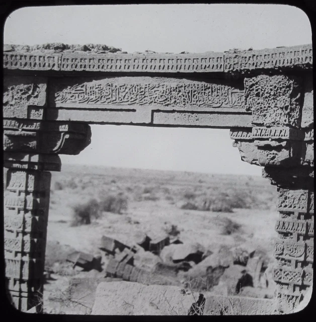 Glass Magic Lantern Slide INDIA NO1 RUINS C1910 PHOTO