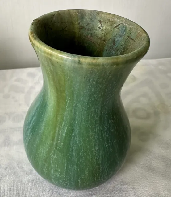 Vintage Australian Pottery John Campbell Tasmania Green Vase