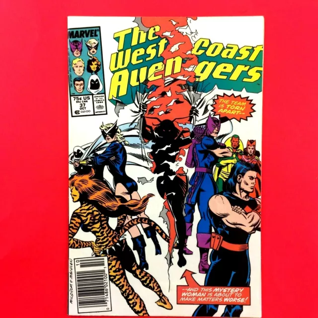 West Coast Avengers #37 Marvel 1988 VF Moon Knight Scarlet Witch Vision Hawkeye