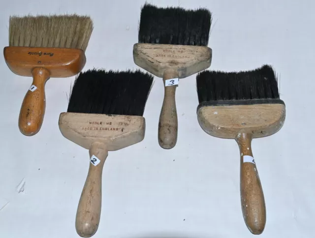 One Vintage Decorators Tool Dusting Brush 8” long natural Bristle - choice of 4