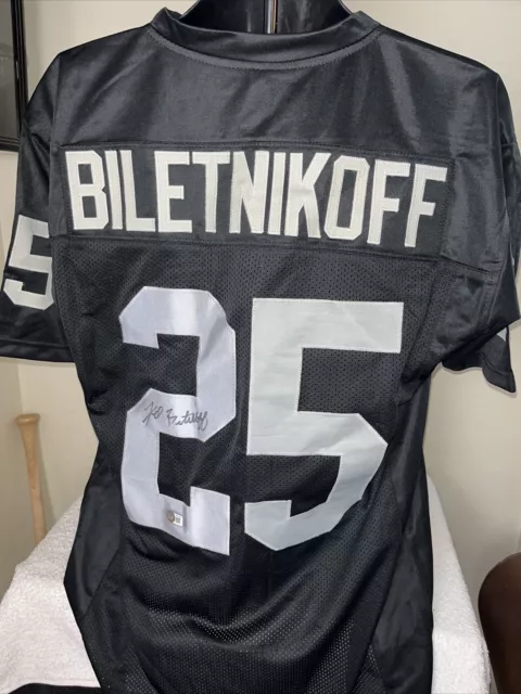 Fred Biletnikoff Autographed Signed  Oakland Raiders Jersey Beckett
