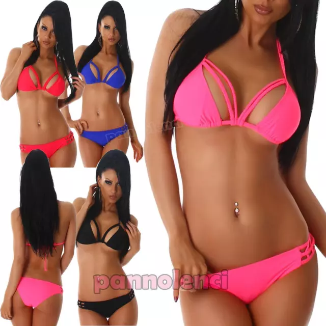 Bikini donna costume spiaggia piscina set listini due pezzi sexy nuovo F8812