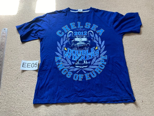 Chelsea Football Club CFC Double Winners 2012 T Shirt Mens UK Size 2XL XXL