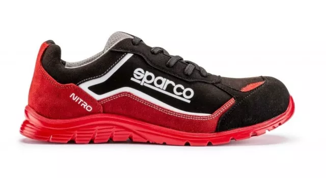 Sparco NITRO S3 low-cut Mechanics Safety Shoes black/red - size 44