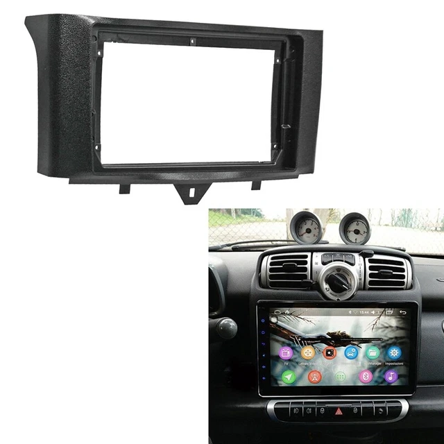 1X(2 Din Autoradio Fascia pour   Fortwo 2011-2015 DVD Stereo Cadre Plaque A2533