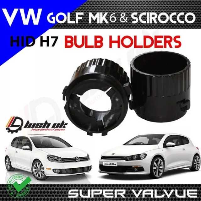 Für HID Kit H7 VW Golf 6 / Scirocco 2x Xenon Scheinwerfer Birne Adapter  Halter
