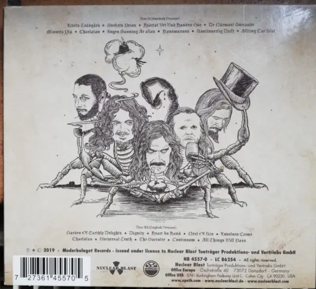 Opeth – In Cauda Venenum - 2CD Album 2019 - (NB 4557-0) - Limited Edition - Digi 3