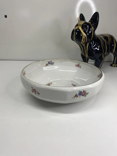 Saladier porcelaine M et S Berry petites fleurs et dorure