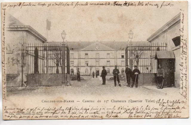 CHALONS SUR MARNE - Marne - CPA 51 - Military - Barracks Quartier Tirlet Hunting.