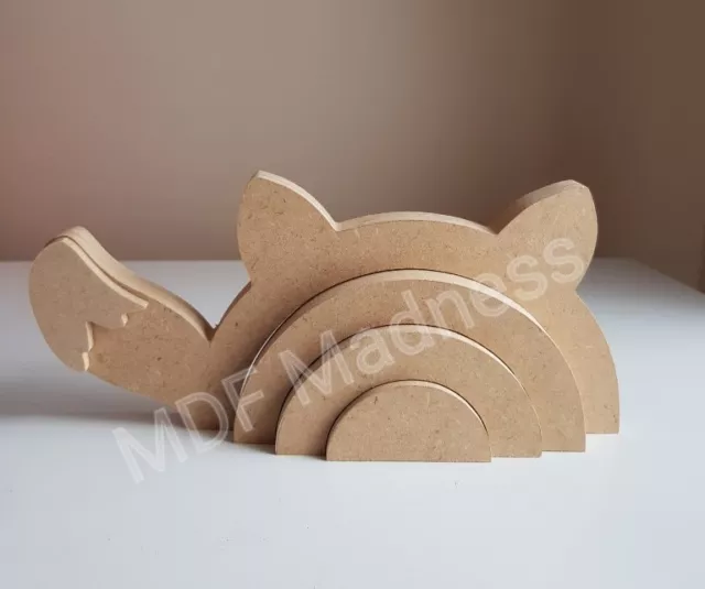 Mdf Craft Shape. Wooden 3D Rainbow Fox Stacker.