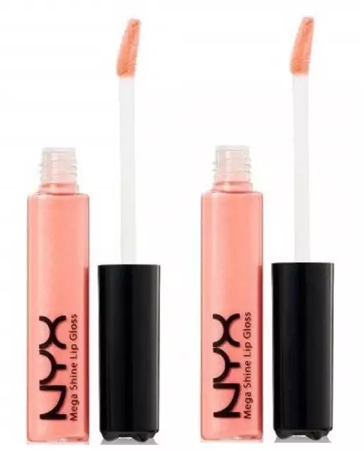 Pack of 2 NYX Mega Shine Lip Gloss, Nude Pink LG164