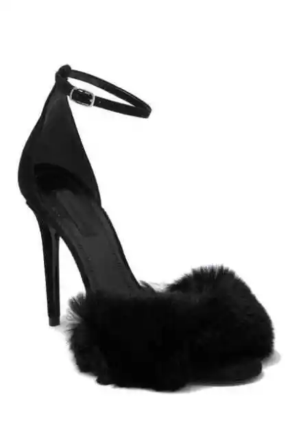 Alexander Wang Tilda Sandals Size 36.5 Rabbit Fur Suede NWOB!