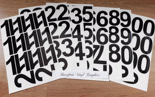 1", 2", 3", 4", 5", 6" Sticky Self Adhesive Vinyl Numbers 0-9 Decals Stickers