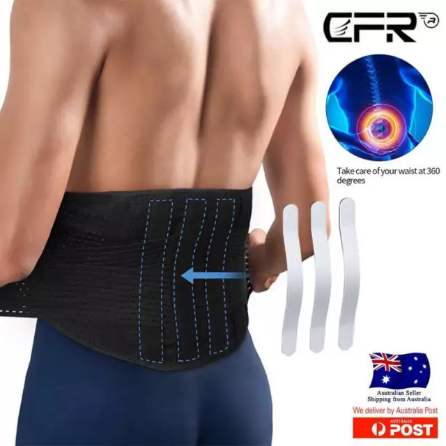 CFR Double Pull Lumbar Brace Lower Back Support Belt Relief Waist Pain Wrap AU