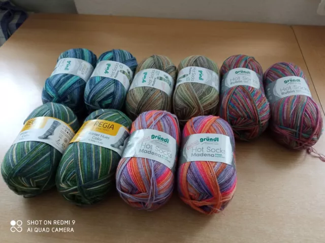 Großes Socken-Wolle Paket 1000 Gramm