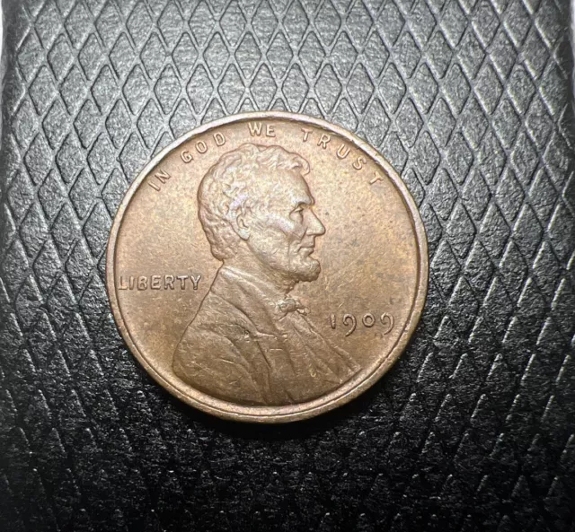 1909 VDB Lincoln Head Wheat Cent Bronze BN Penny Au-Bu High grade (SKU630)