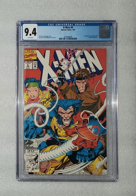 X-Men #4 CGC 9.4 NM 1st App. of Omega Red Jim Lee Scott Williams 1992 Graded