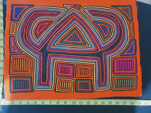 Panama Kuna Mola Folk Art Reverse Applique Embroidery Quilted 1907