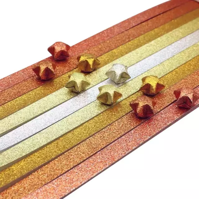 LUCKY STAR PAPER Strips Colorful Sparkling Glitter Origami Star