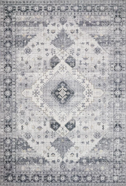 Loloi II Skye Silver And Grey 8'-0" x 8'-0" Round Area Rugs SKYESKY-02SIGY800R