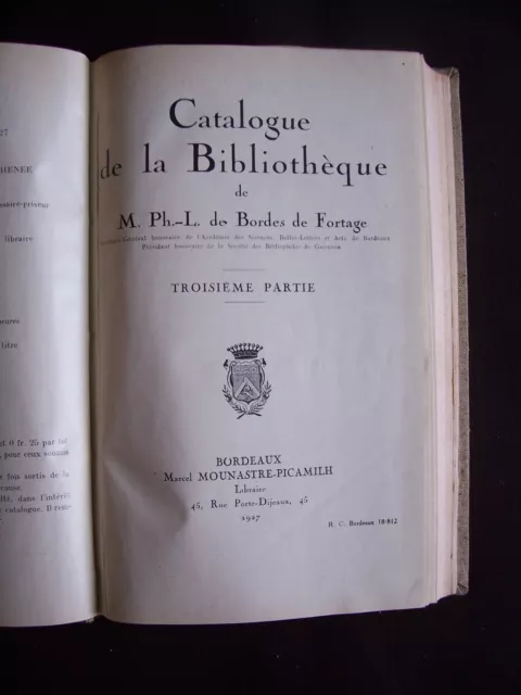 Catalogue de la bibliothèque de M. Ph.-L. de Bordes de Fortage - P.3