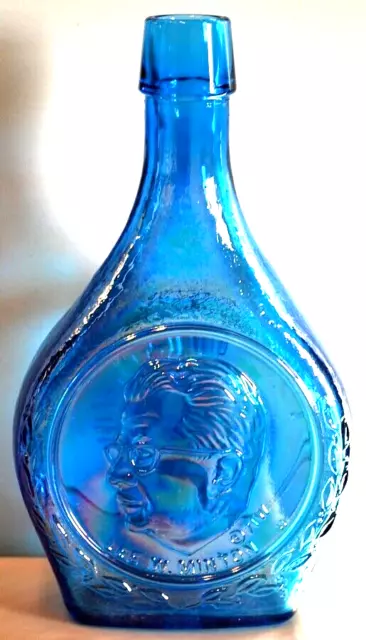LEE MINTON Vintage 1971 Collectible Bottle Wheaton IRIDESCENT BLUE Limited Ed