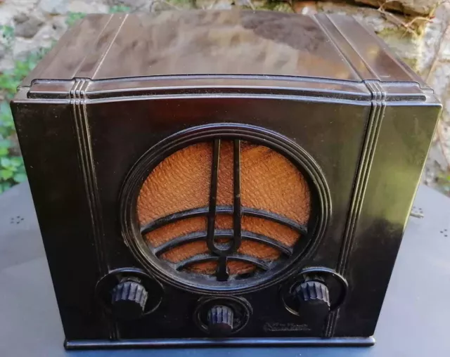 Radio TSF Ducretet Carrosserie Bakélite Art Deco Calandre au Diapason 1925-1930