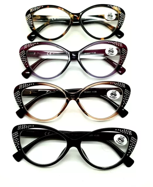 Lunettes de lecture Vue Femme Yeux Chat Cat Grands Avec Petits Brillants