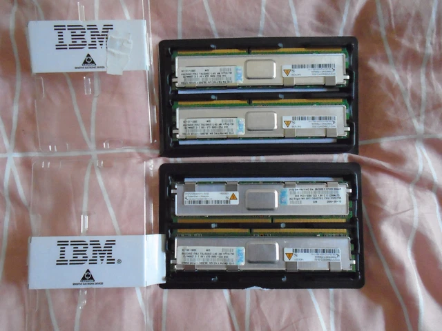 8GB IBM (4X 2GB ) PC2-5300 CL5 ECC Memory RAM 92054NL 39M5791 240 pin 38L5905
