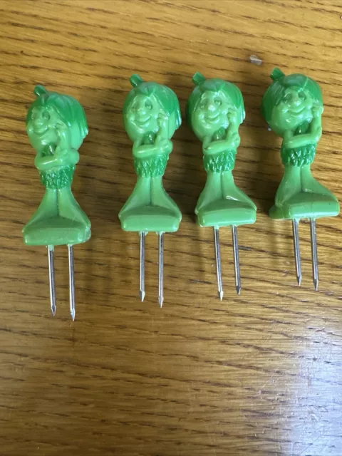 Vintage 1994 Pillsbury Company Jolly Green Giant Sprout 4 Corn Holders