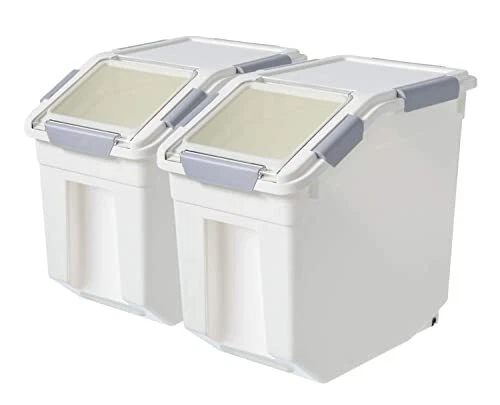 2 Pack Dog Food Storage Container with Scoop,Large Airtight Pet Dog Food