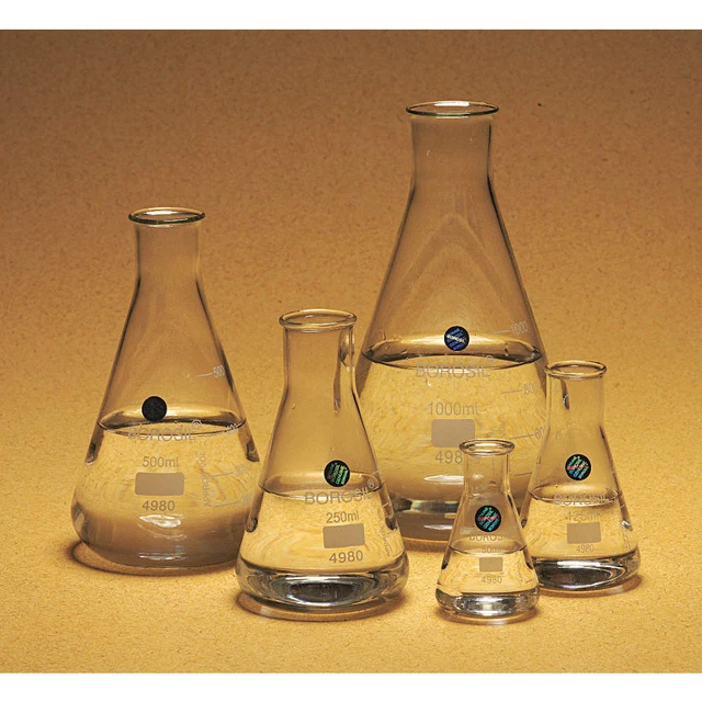 UNITED FGSET5 Erlenmeyer Flask Set,Borosilicate,PK5