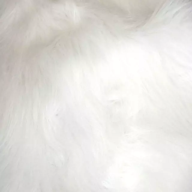 Luxury LONG Hair PILE White Fun Faux Fur Fabric 60" 150cm wide Furry Christmas