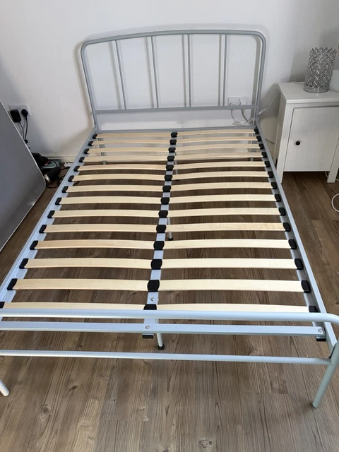 Metallic. Click JOHN LEWIS ALPHA Small Double Grey Metal Bed + Airsprung Memory Foam ...