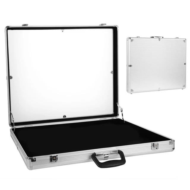 thumbnail image 2 of Locking Aluminum Display Case With Clear Top – Showcase For Jewelry, Coins, Cards, Trade Shows 2 of 4