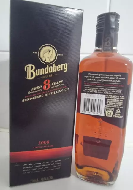 Bundaberg Rum 8 Year Old 2008 Limited Edition Boxed 2