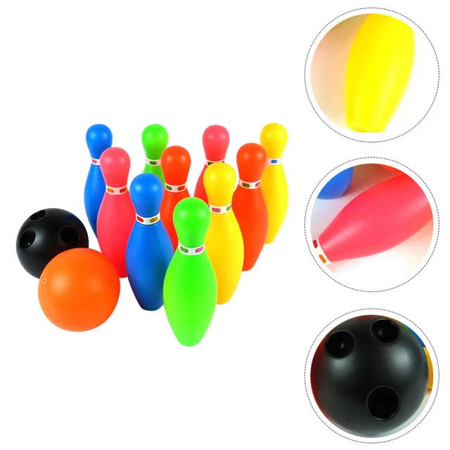 Jeux de Quille Enfant, avec 2 Balles en Mousse et 10 Bowling, Jouet Jeux de Quille Enfant, avec 2 Balles en Mousse et 10 Bowling, Jouet