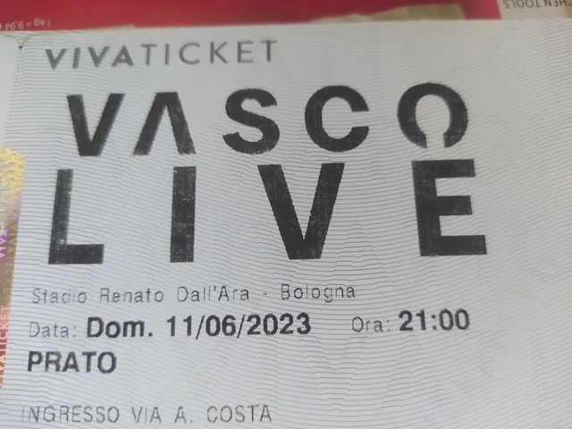 Vasco Rossi 11 Biglietti Prato Bologna  11/06/2023