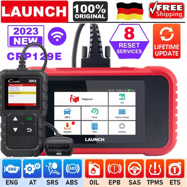 LAUNCH CRP123E Profi Auto OBD2 Diagnosegerät Scanner TPMS EPB SAS CRP129E CR3001