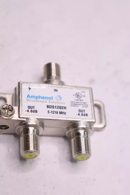 Amphenol Broadband Digital High Performance Coax Cable Splitter 2-Way BDS1202H