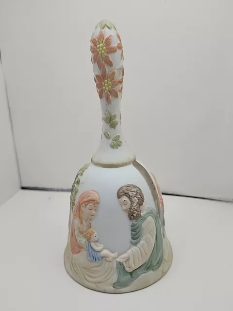Vtg 1982 Lefton China Geo Z Christopher Collection Porcelain Nativity Bell 03431
