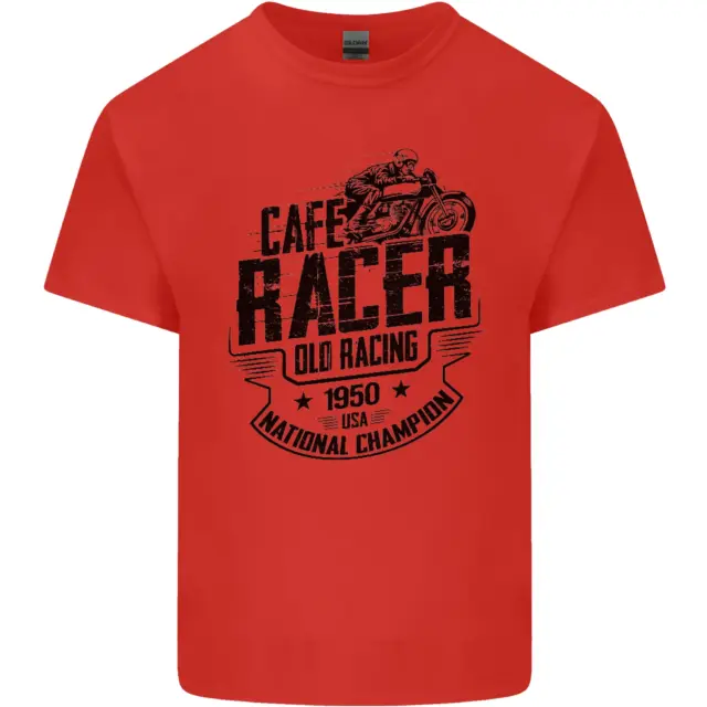T-shirt top da uomo in cotone Cafe Racer Old Racing Motorcycle Biker 3