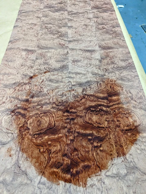 Bubinga Waterfall Kewazinga wood veneer 20" x 112" on paper backer AAA 1/40"