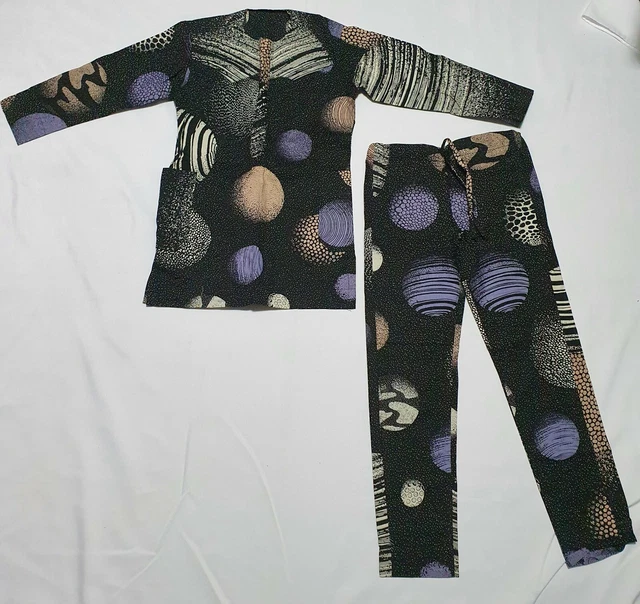 Set camicia e pantaloni stile nonno stampa africana ragazzi