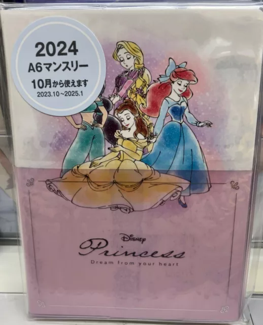 DISNEY PRINCESS A6 Diary Planner 2024 Schedule Book Monthly Rapunzel