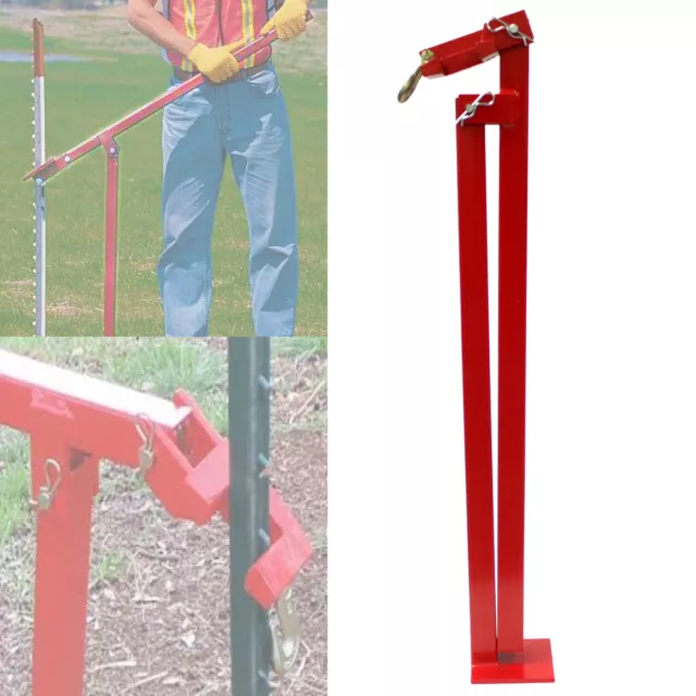 T-post Puller Steel Studded Fence Post Remover Leverage Lifter