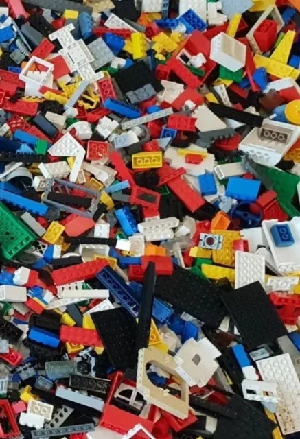 Genuine Lego Bundle 1kg-1000 pieces  Mixed Bricks ! Pieces + 1 MINIFIGURES !!!!
